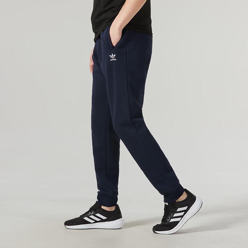 Adidas Originals Knitted Sweatpants Men's Dark Blue Moderate Cuffed Pants IK8717