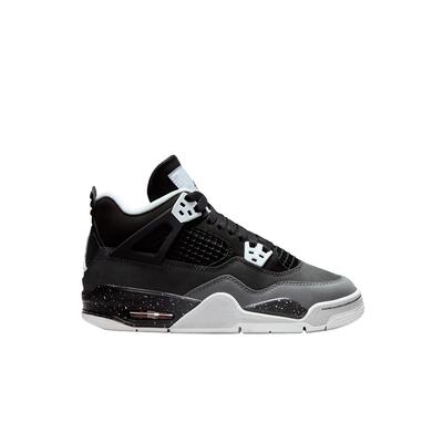 Air 4 Retro GS Fear 2024 Kids Sneakers Black White Anthracite FQ8213-002