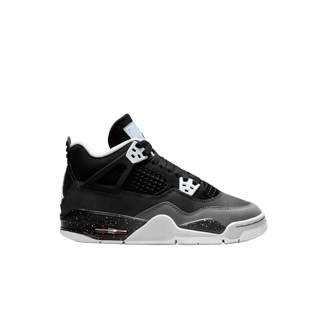 Air Jordan 4 Retro GS Fear 2024 Kinder-Sneaker Schwarz Weiß Anthrazit FQ8213-002 36 black
