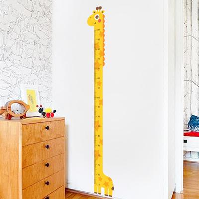 Baby Growth Chart Wall Sticker Self-Adhesive Bedroom Play Room Nursery Giraffe Dinosaur Children Height Measurement Ruler Decal