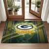 Green Bay Packers Design Crystal Velvet Rug Soft Decorative Mat for Bedroom Entrance