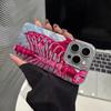 Pink Purple Skull Phone Cases for IPhone 16 Pro Max Case 13 12 11 14 15 Pro XR XSMax 7 8 Plus Senior Feather Gauze Bumper Cover