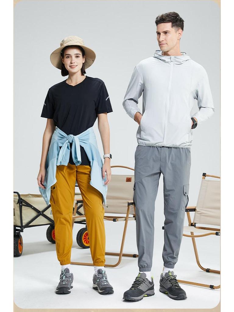 Men's Quick-Dry Ice Silk Stretch T-Shirt: Round Neck, Breathable, Short Sleeve, Sun-Protective, Summer Fitness Running Top.