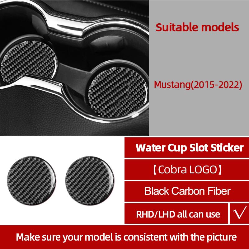 Real Carbon Fiber For Ford Mustang 2015-2022 Center Console Gear Shift Panel Trim Cover Tuning Stickers Car Interior Accessories