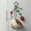 Aardbei Tulp Japanse Pudding Sleutelhanger Heisei Retro Eierflan Charm Meisje Dames