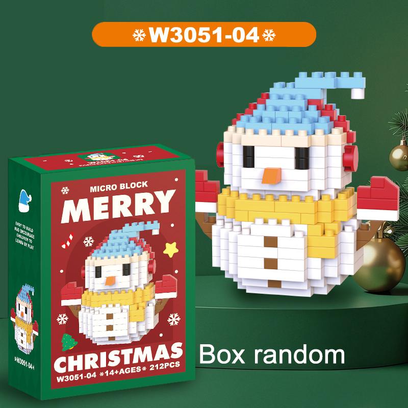 Weihnachtsgeschenke Baustein Serie Weihnachtsmann Rentier Spiel Montagebausteine Tischdekoration Spielzeug Für Kind Weihnachtsgeschenk