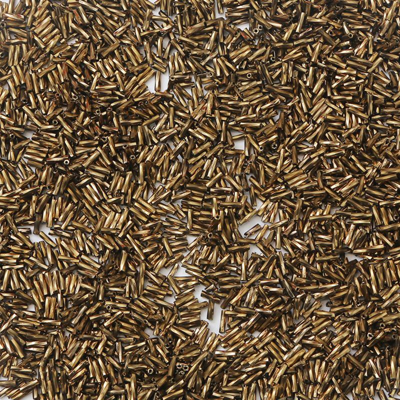 

Кольорові посріблені скляні трубчасті рисові намистини для виготовлення ювелірних виробів та швейних аксесуарів 2x6mm, Hole ~0.8mm, 10g/pack