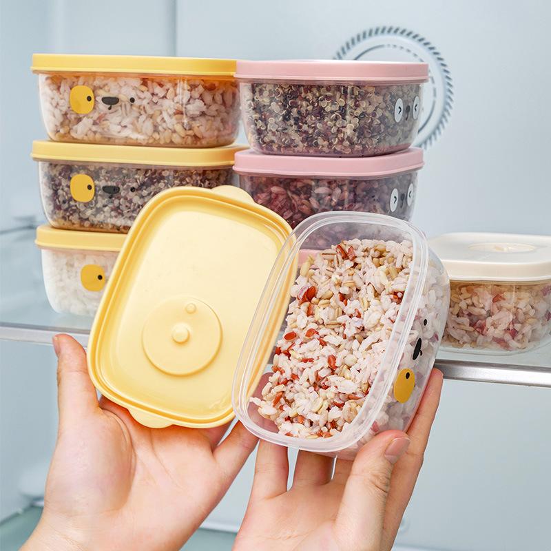 Multigrain Rice Packing Box, Brown Rice Frozen Fresh-Keeping Box, Microwave Oven Heating Quantitative Small Lunch Box, Refrigerator Fresh-Keeping Box