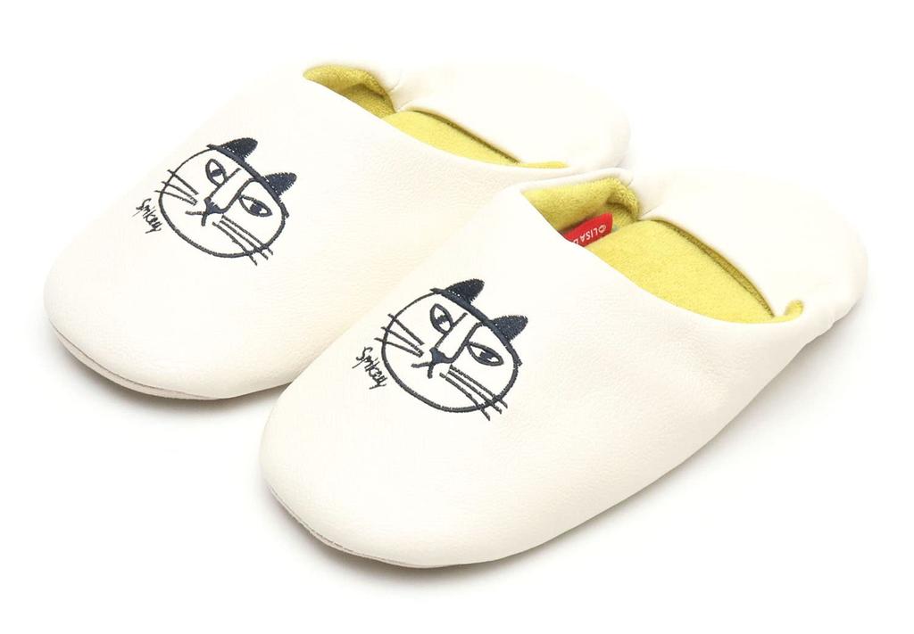 Lisa Larson Spiky Babouche Slippers (White)