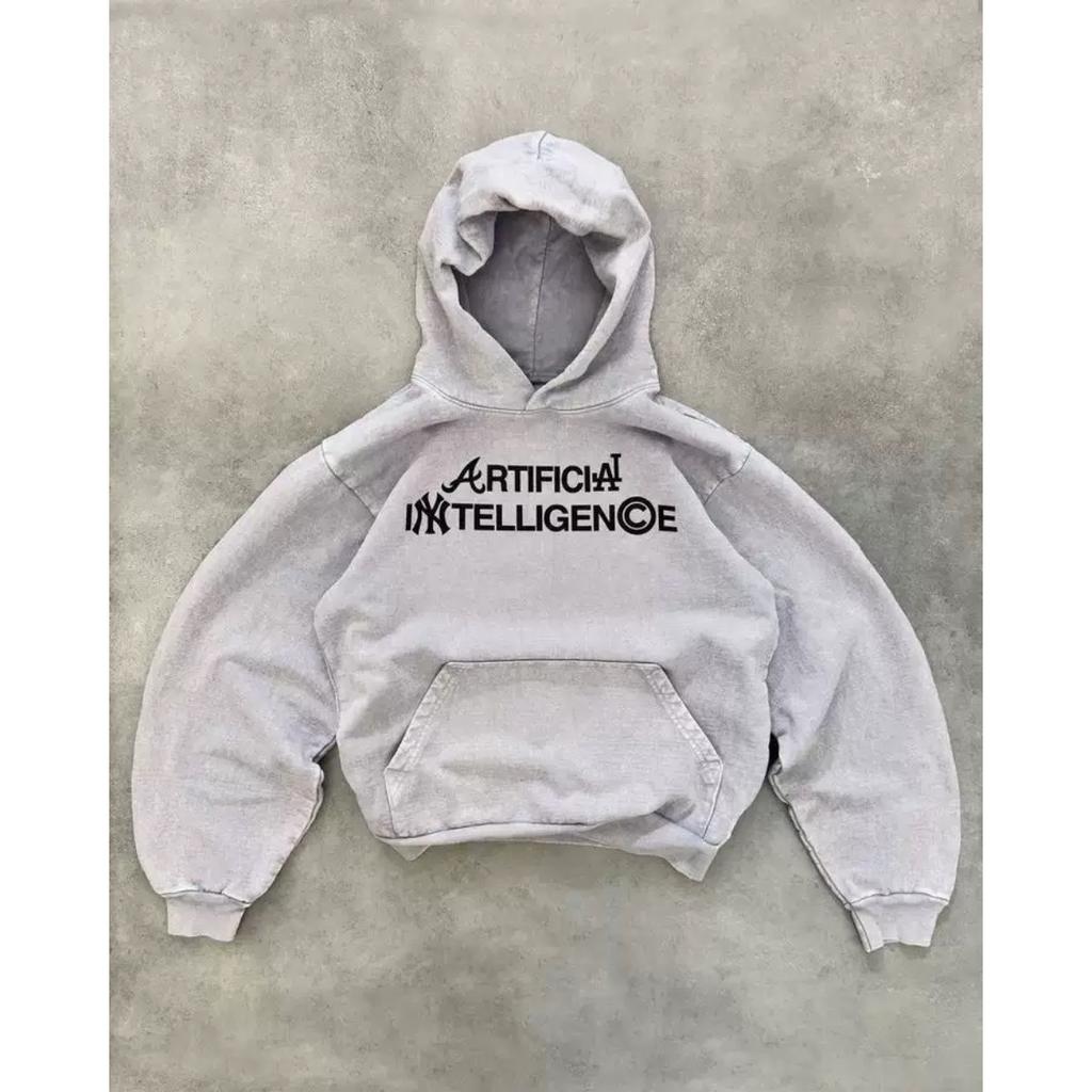 Retro Printed Casual Loose Oversized Hoodie Y2k Goth Punk American Street Clothing
