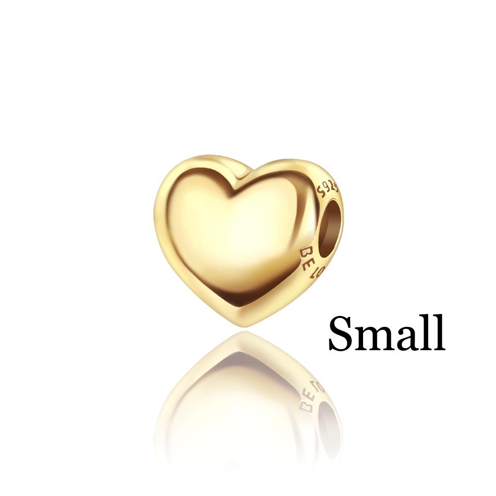 New Charms 925 Silver Colorful Shine Heart Shaped Charm Beads Fit Snake Chain Bracelet Necklace Women DIY Jewelry