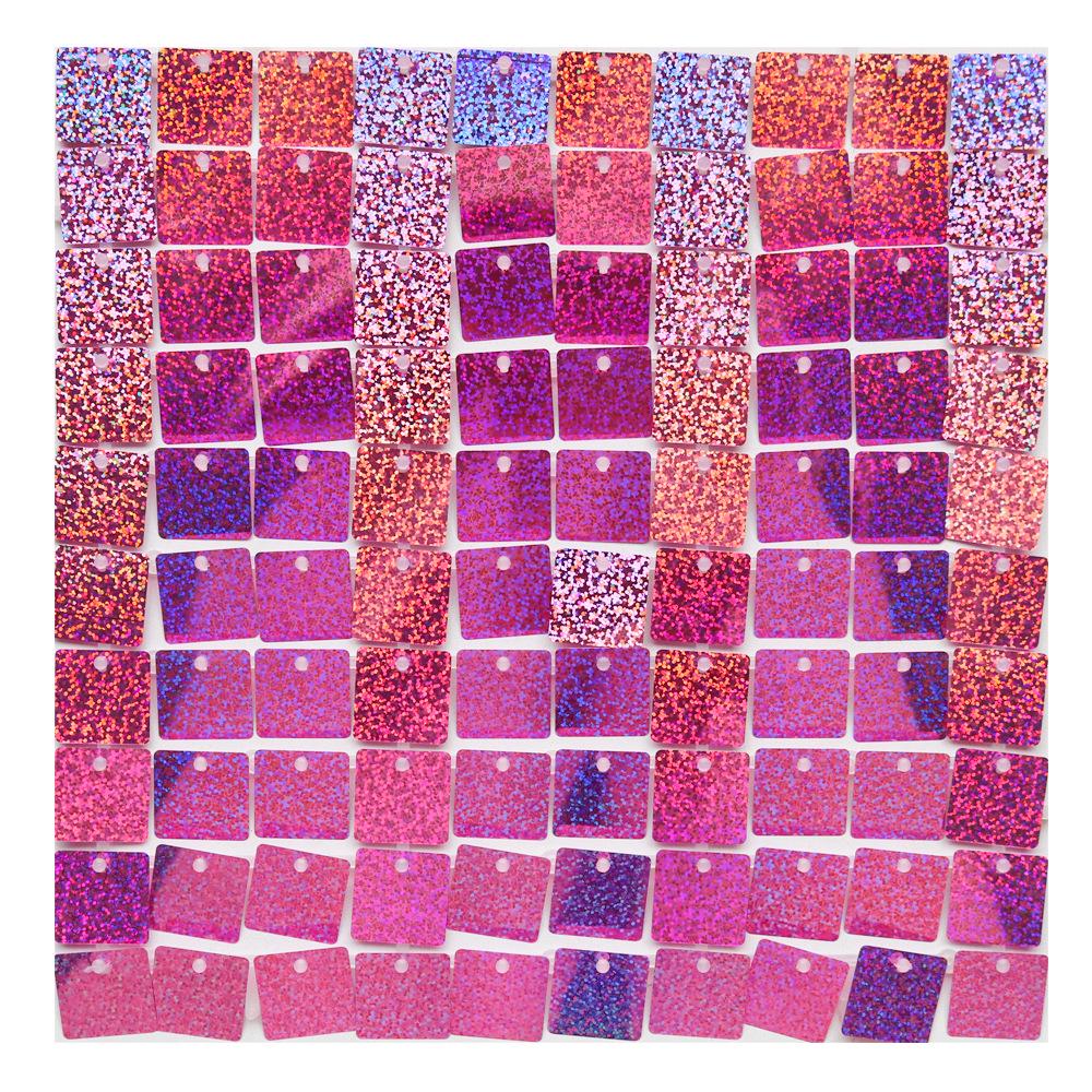 Square Shiny Snap-Lock Wind-Driven Sequin Panels for Background Wall Decoration