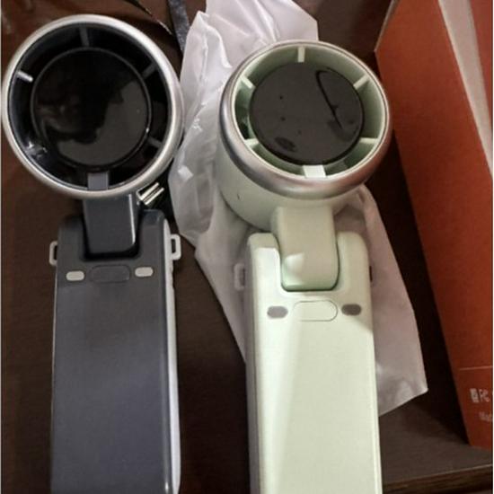 2025 High-Speed Portable Folding Neck-Hanging Mini Turbine USB Fan Cloud White A607