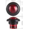 ECCPP Universal 4 Pack 1" Round Red Side Marker Light fit for Truck Pickup Boat Trail LED Side Marker Clearance Identification Light
