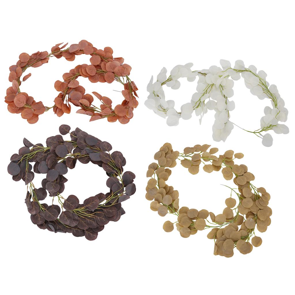 Fake Leaves Fabric Simulated Exquisite Greenery Eucalyptus Garland for Home Wedding