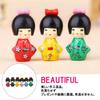 NOELAMOUR Kokeshi Japanese Kimono Small Gifts for Decorations of 6 in 6 Dolls, Dolls, Figurines, Ornaments, Foreigners, Souvenirs, (Set Colors)