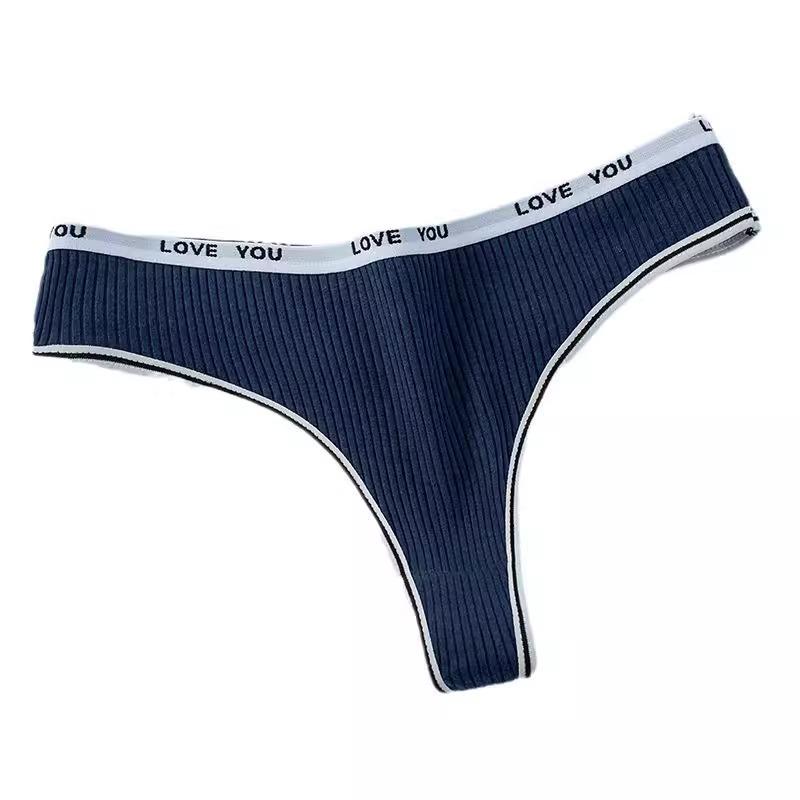 Europäischer & Amerikanischer Stil Damen Baumwollslips: Buchstabendruck, Sexy Yoga Fitness Sportunterwäsche.