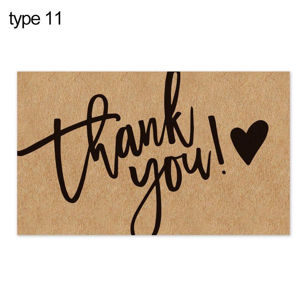 30PCS Online Retail Cardstock Package "Thank You For Your Order" Postcards Greeting Labels Kraft Paper Cards Express Appreciate