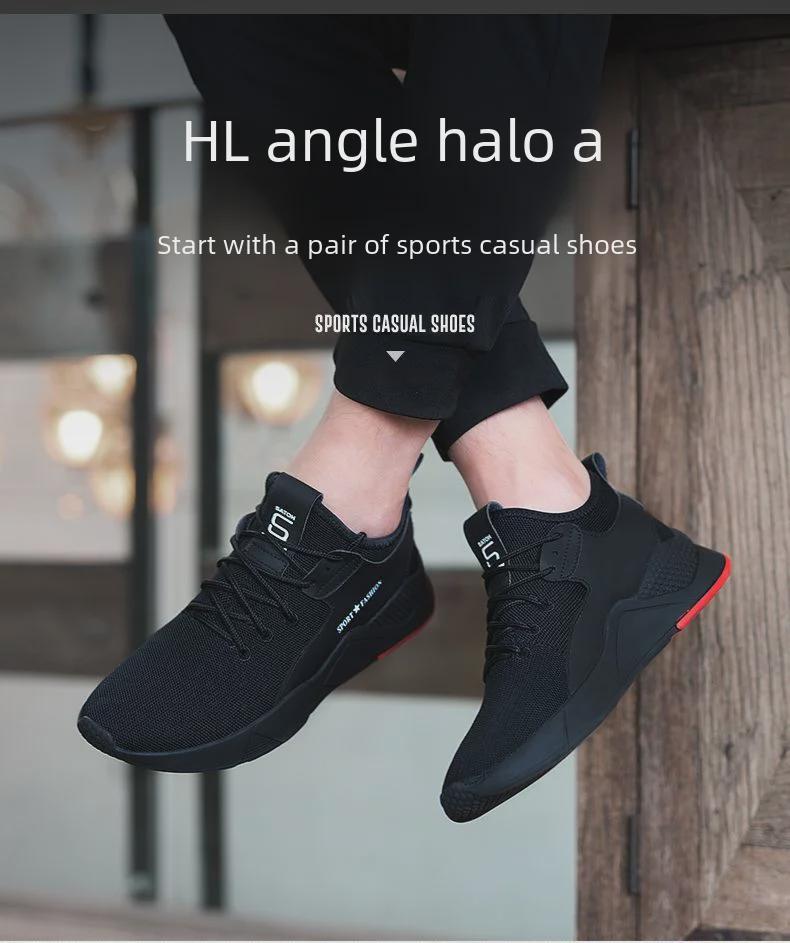 2025 Autumn Men's Breathable Mesh Casual Soft Sole Korean Style Running & Sports Shoes for Trendy Students