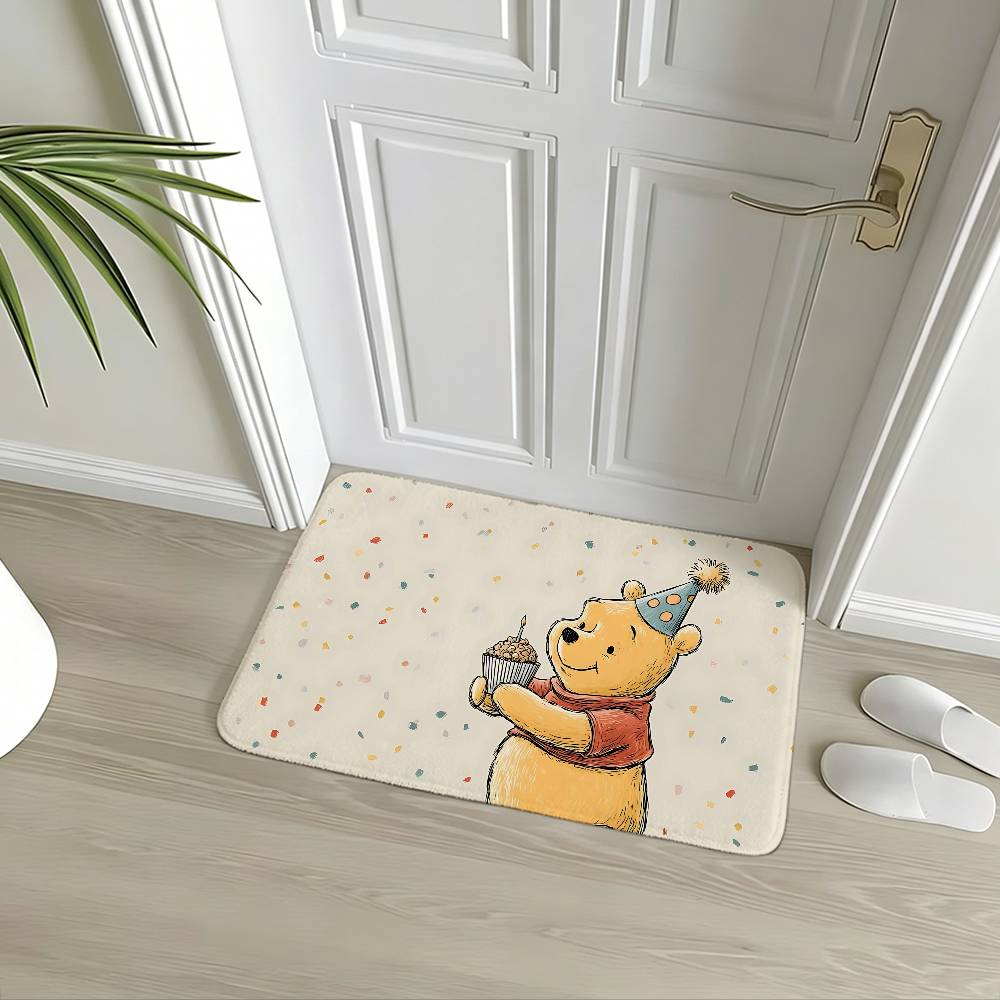 Cute W-Winnie The P-Pooh-S Kawaii Carpet Bathroom Anti-slip Mat Door Mat Home Decoration Mat Entrance Door Mat Scratch-resistant