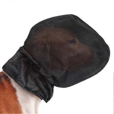 W Protezione Facciale per Cani Rete di Protezione da Campo per Cani Musoliera Leggera in Rete con Cinturino Regolabile per Escursionismo Trekking Nero