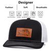 Men's Fashion Fisherman Pattern Leather Label Richardson Duck Tongue Hat Adjustable Hip Hop Baseball Hat Sunshade Cowboy Caps