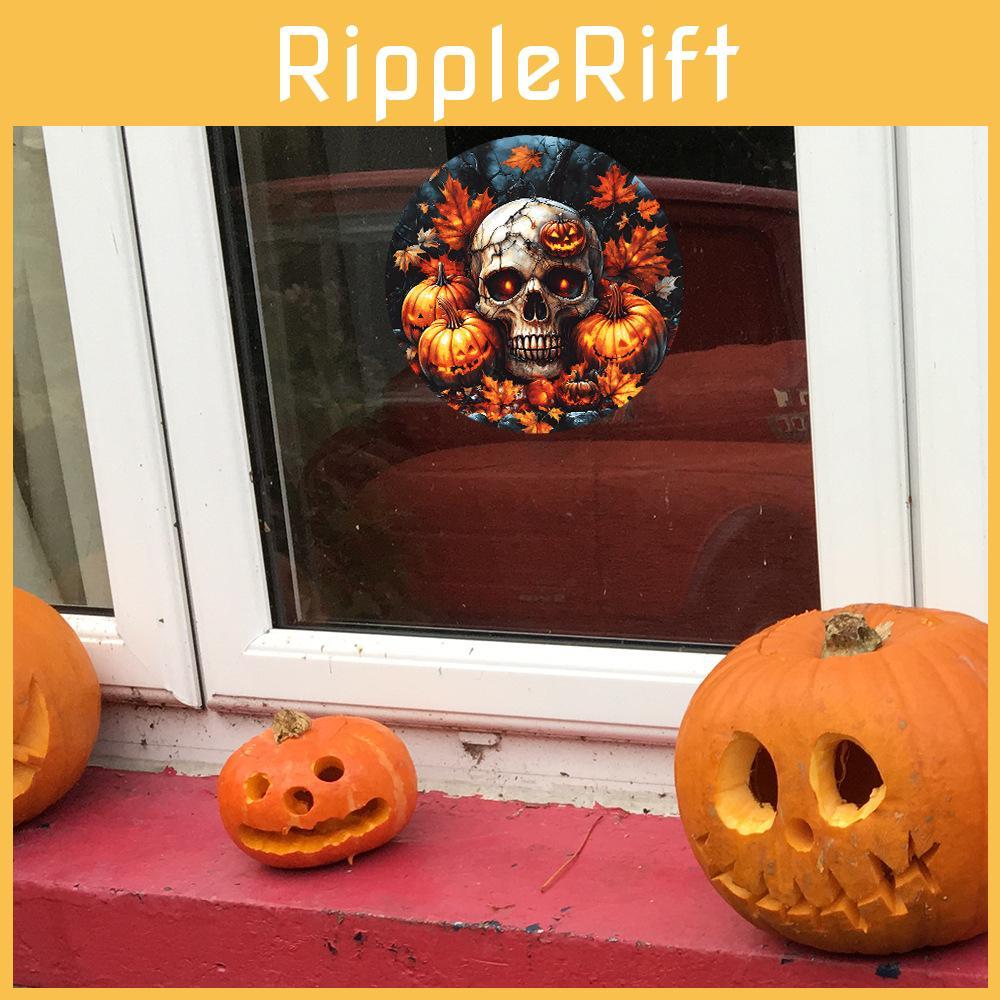 Pumpkin Halloween Skull Uv Electrostatic Glass Showcase Home Decor Stickers