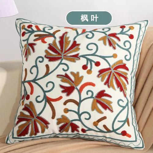 Βαμβακερή Ethnic Κέντημα Μαξιλαροθήκη Αυτοκινήτου Κάλυμμα Μαξιλαριού Καναπέ Μεγάλο Κάλυμμα Μαξιλαροθήκη 45x45cm Πολυτελής Μαξιλαροθήκη