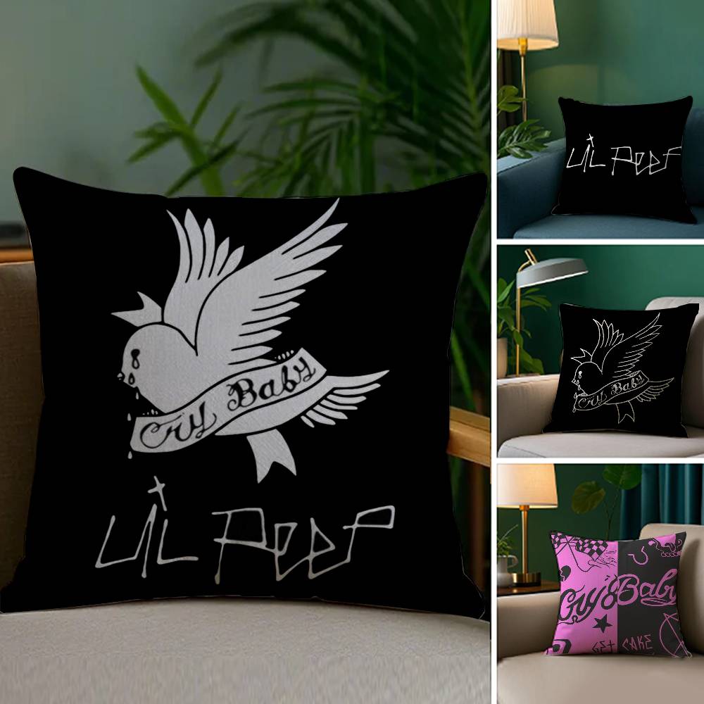 L-Lil Peep H-Hell Boy Pillow Case Plush Fabric Soft Double Sided Print Home Sofa High Quality Cushion Cover Throw