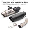 Exhaust Pipe Stainless Steel Mid-Tail Section for Loncin 250 TRK251 Motorcycle Modification