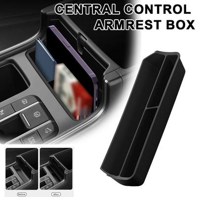 Central Control Armrest Box ABS Black Armrest Organizer for KIA Sorento 2021-2025