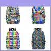 Mochila Roblox Rainbow Friends Leve Durável Alças Ajustáveis