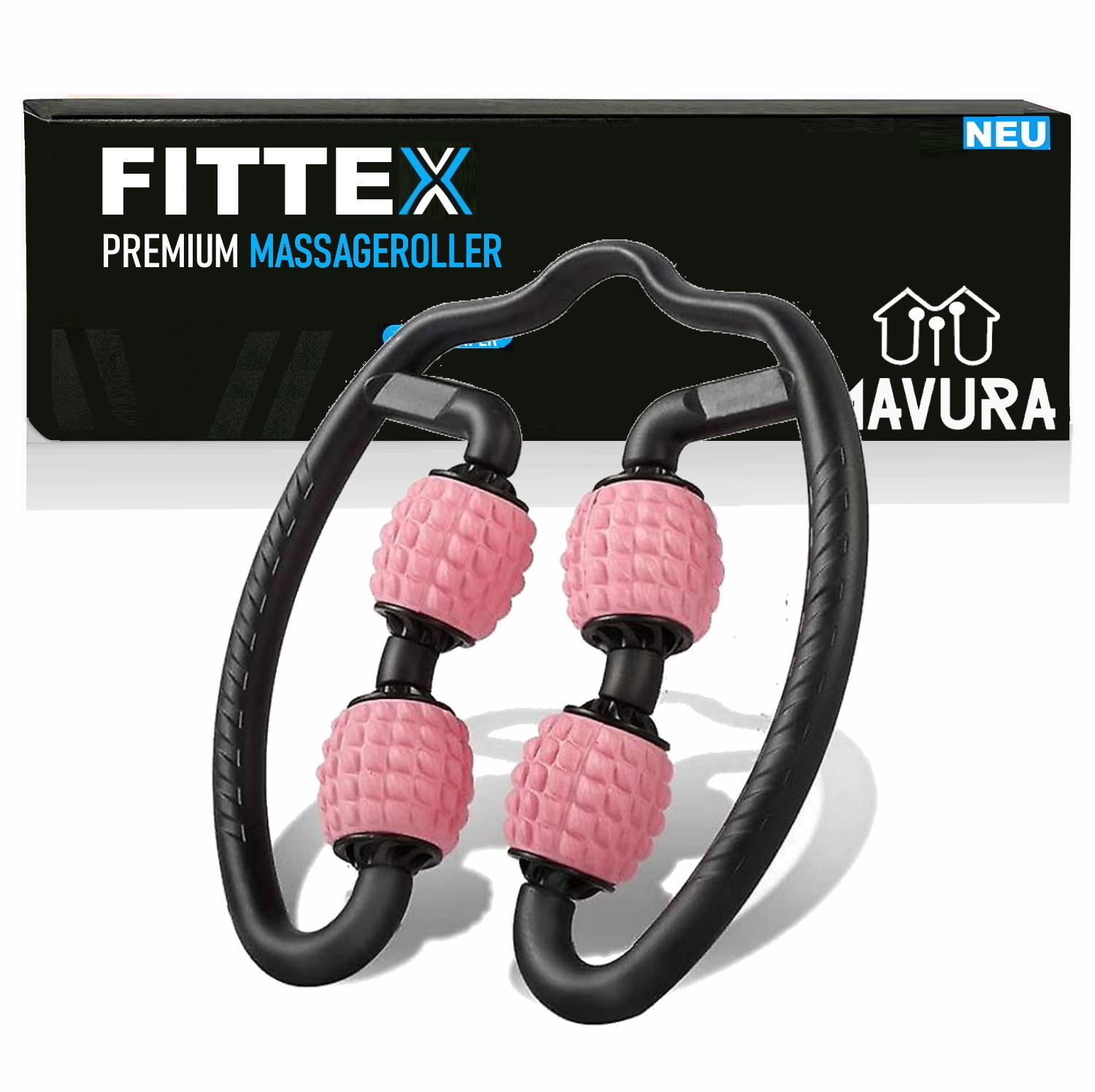 

FITTEX Massage Gerät Roller Griff Faszien Muskel Beine Arme Nacken Cellulite