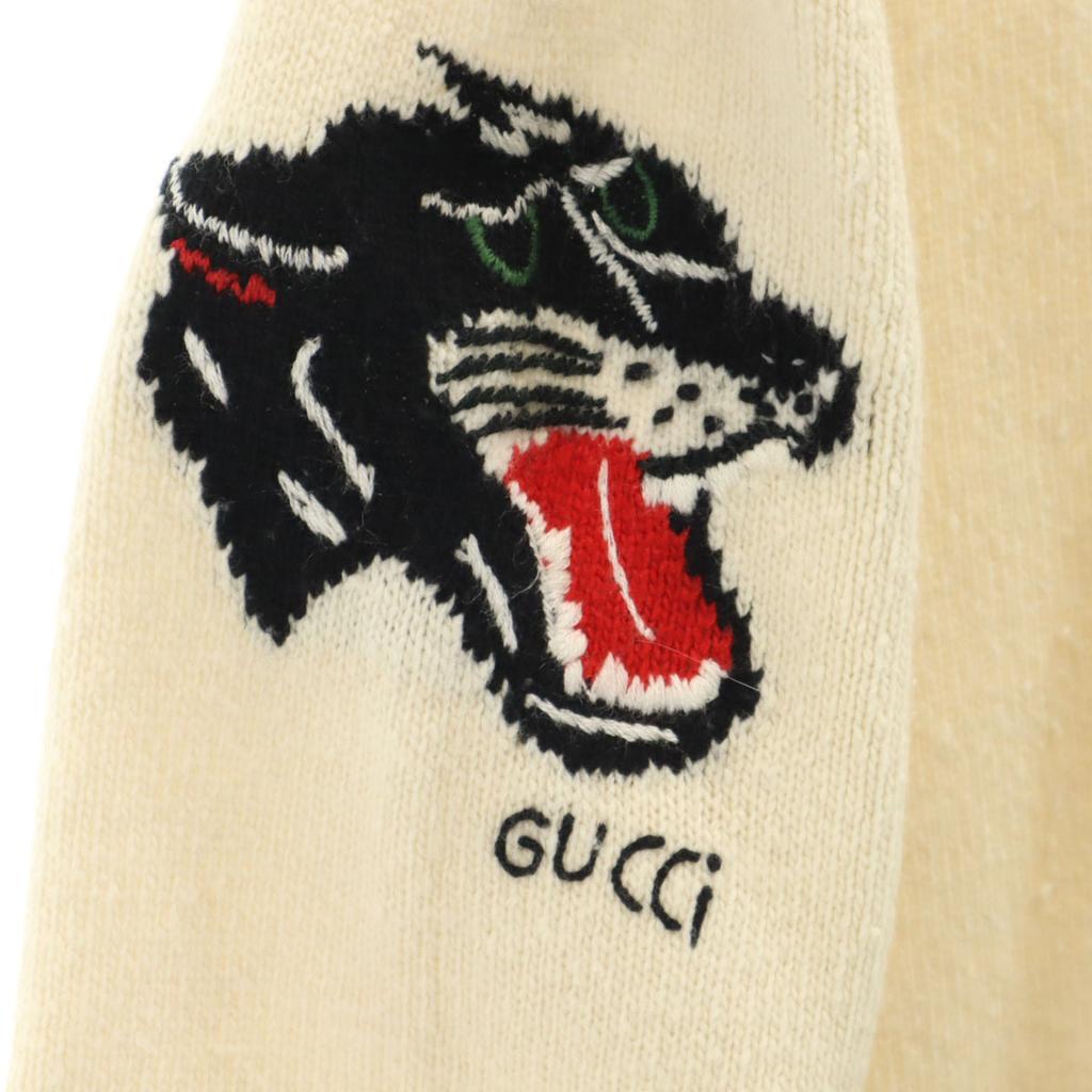 Gucci Made In Italy Tiger Long Sleeve Sweater M Ivory 522644 Knit Men's Used
