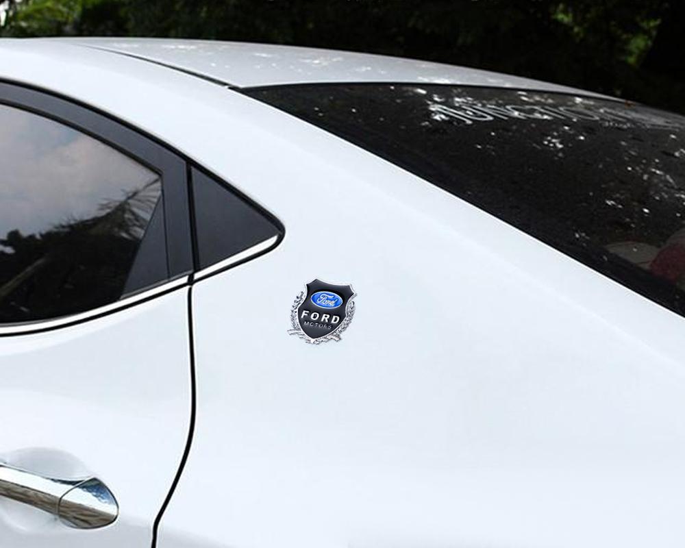 3D Metal Car Badge Body Trunk Sticker Auto Window Refit Decal Accessories For Ford Ranger Focus Kuga Mustang MAX Transit Mondeo