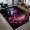 1pc Flamingo Pattern Area Rug Soft Flannel Floor Mat for Living Room, Bedroom and Office, Sofa Coffee Table Floor Mat, Machine Washable