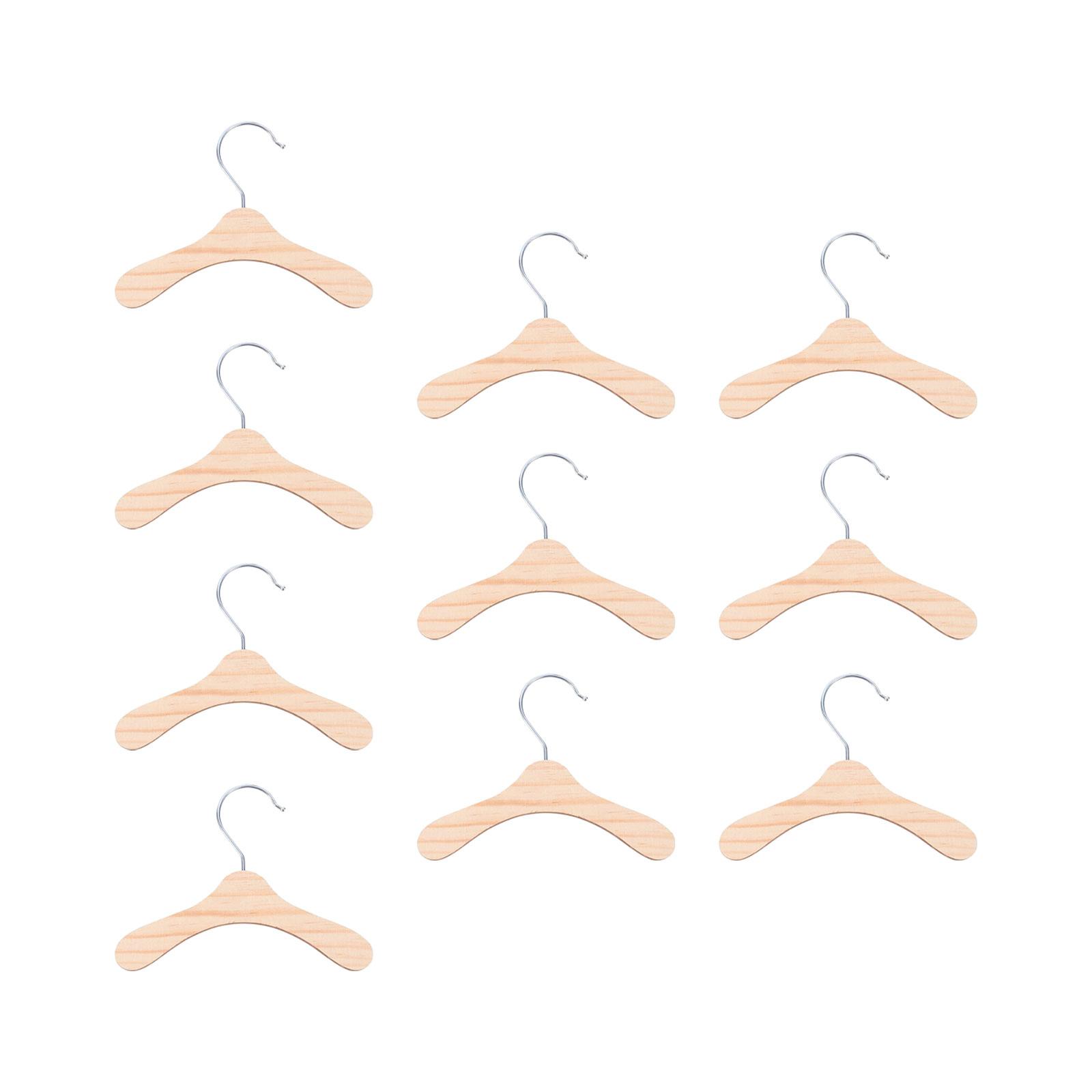 10x Pet Clothes Rack Hangers Wood Pet Hanger Display Holder Pet Drying Rack Dog Clothes Hangers for Pet Dog Jewelry Children
