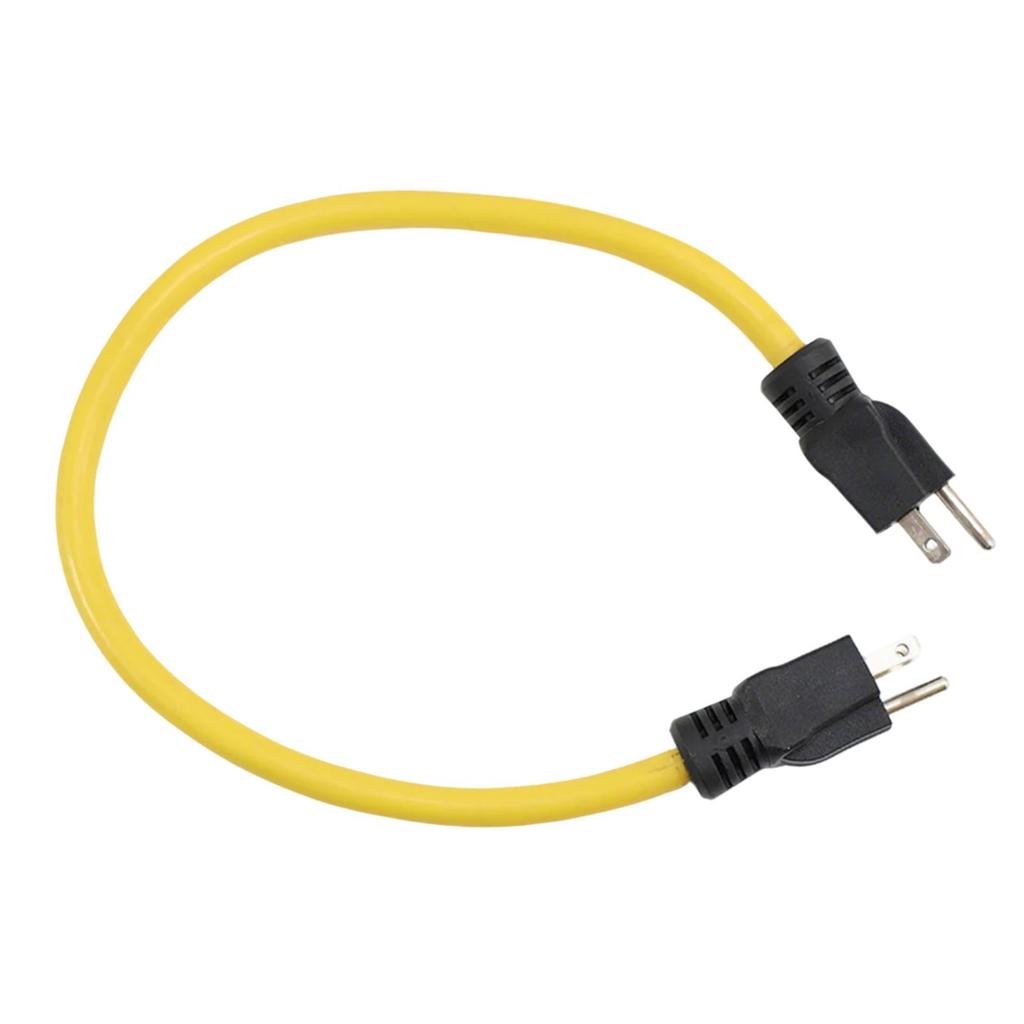 Heavy Duty 3 Prong Male to Male Electrical Power Cable Double Male Extension Cord Replacement for Recreational Vehicles