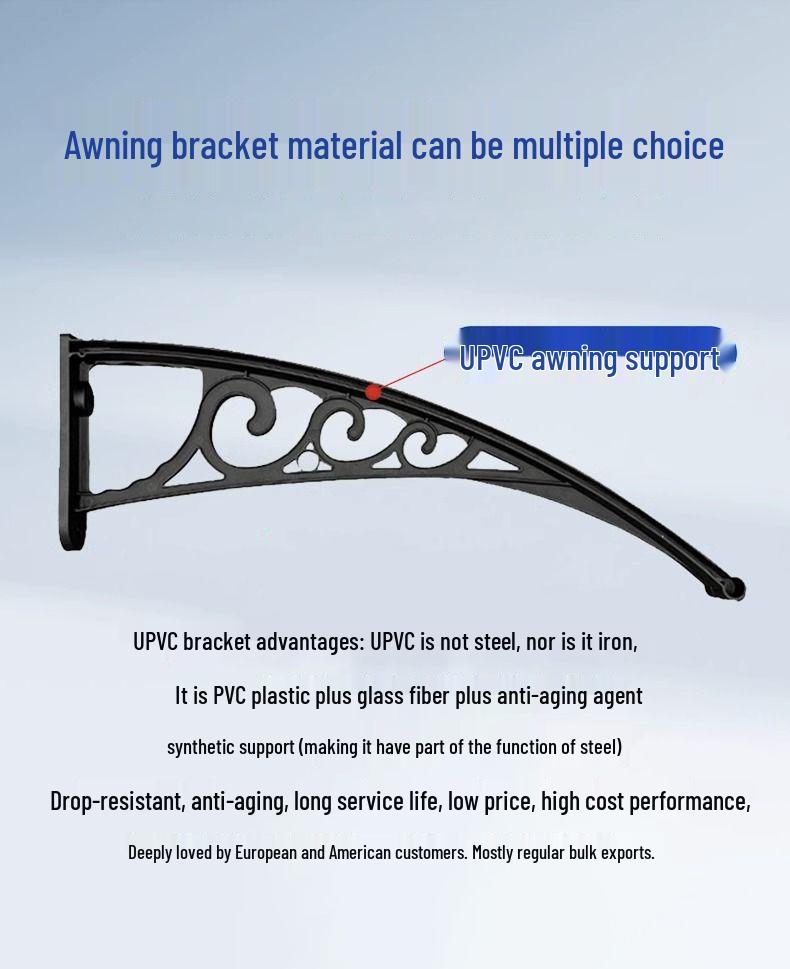 PC Sun Canopy Awning: Rainproof Shelter for Storefronts, Windows, Balconies, and Outdoor Air Conditioner Units