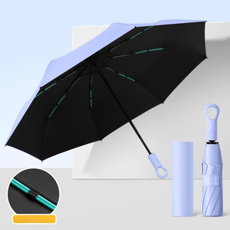 Creative Fully Automatic Ring Buckle Umbrella Portable Parasol Thickened Vinyl Sun Protection Sun Protection Sun And Rain Dual-P