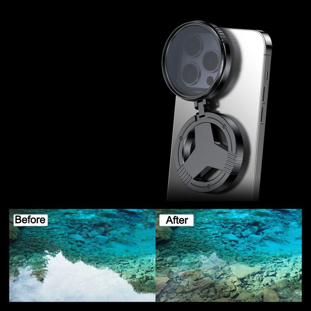 Portable Magnetic Circular Polarizer Camera 52MM Lens Clip New High-definition Filter
