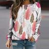 Autumn Flower Bird 3D Printed Long Sleeve Women's Street Wear