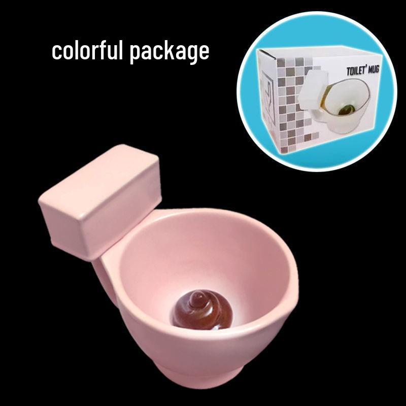 Quirky Ceramic Toilet Mug with Poop-Shaped Cup 301-400ml