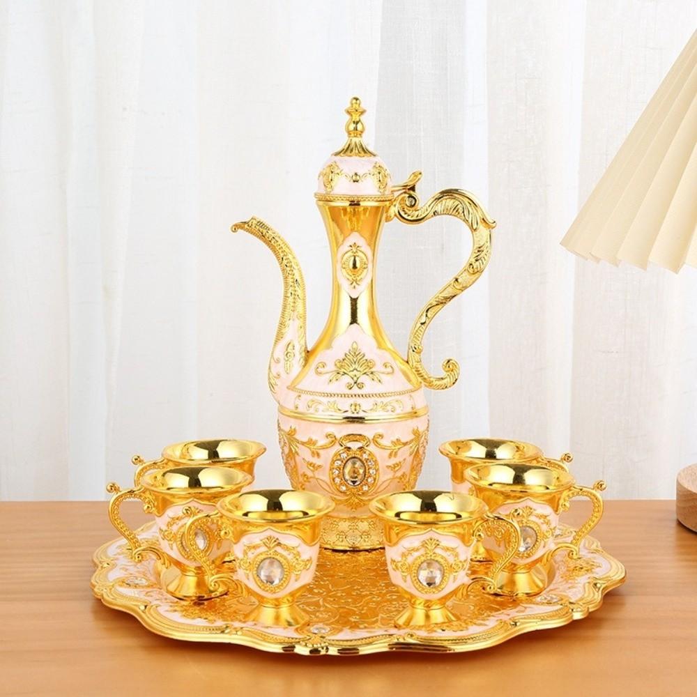 Set Teiera in Metallo Lusso Set Vintage Vino Regali Set Caffettiera Bar