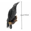 Fake Raven Resin Statue Bird Crow Sculpture Outdoor Crows Halloween Decor Creative for Garden Courtyard Animal Decoration