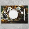 Tiger Placemats Set of 4 Wild Animal Decor Table Mats for Dining Table Seasonal Holiday Tiger Place Mats 12 X 18 Inch