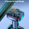 Hands-free Mp3 Music Player Fast Charging Cigarette Lighter Dual Usb Colorful Ambient Light Car Accessories Fm Transmitter