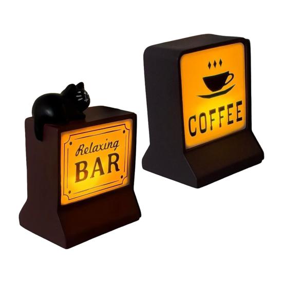 Kaffee-Lampe Kühlschrankmagnet 3D Vintage Kaffee-Bar-Shop-Licht Kühlschrankmagnet Schrank Spind Whiteboard Dekoration Kaffee-Liebhaber Geschenk