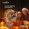FUNPOLA Wooden 3D Moonlight DIY Craft Night Lighting for 3D Interior for Adults and Oak 33pcs Puzzle, Kit, Festivals, Puzzle, Decor, Children, Gift,