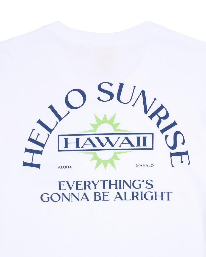 HELLO SUNRISE Hawaii Arch Logo Tee_White